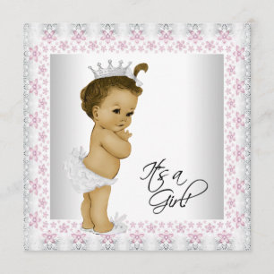 Convites Chá de Garota Cinza rosa