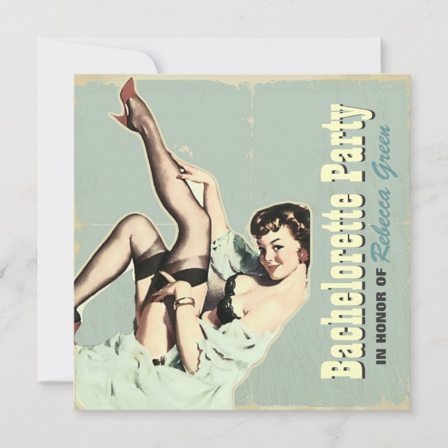 Convites chá de lingerie de festa de solteira de meninas (Frente)