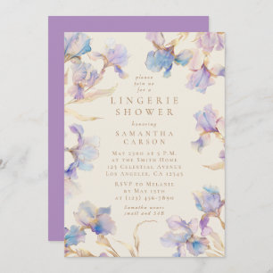 Convites Chá de Lingerie Floral de Iris Iris