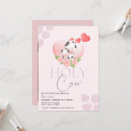 Convites Chá de menina rosa-pida-branca-bosta