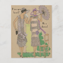 Convites Chá de Moda Flapper primavera parisiense