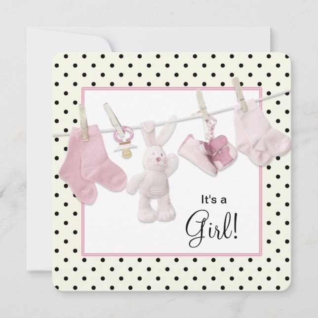 Convites Chá de Namorada Rosa (Frente)