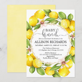 Convites Chá de névoa de Lemon, limões neutros em termos de