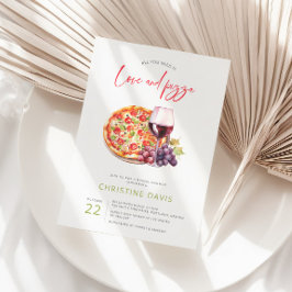 Convites Chá de Noiva Amor e Pizza