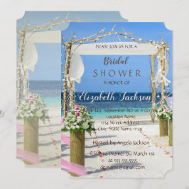 Convites Chá de Noiva Beach Arbor Floral