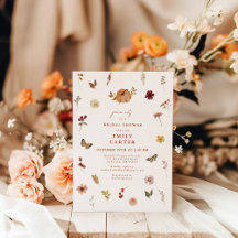 Chá de Noiva Boho Abóbora Flor Silvestre de Outono