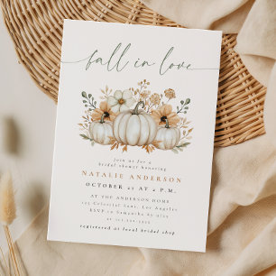 Convites Chá de Noiva Boho Pumpkin Fall in Love
