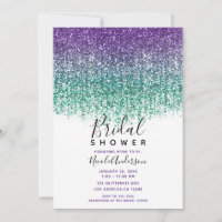 Chá de Noiva Brilhante com Faíscas Roxo e Azul Tur