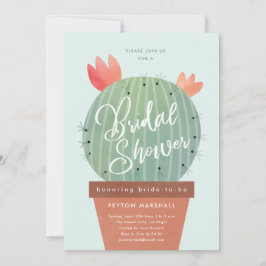 Convites Chá de Noiva Cacto Moderno