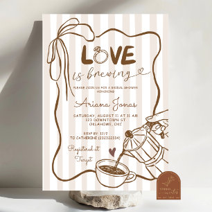 Convites Chá de Noiva Café Amor Caprichoso
