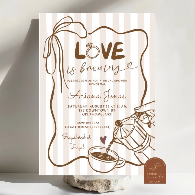 Convites Chá de Noiva Café Amor Caprichoso (Criador carregado)