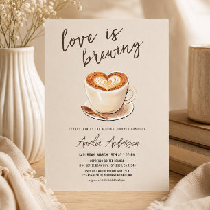 Convites Chá de Noiva Café Love is Brewing