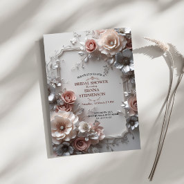 Convites Chá de Noiva/Casamento com Tema Floral Elegante