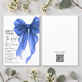 Convites Chá de Noiva Código QR She's Tying The Knot