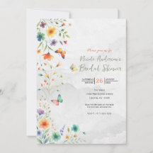 Chá de Noiva Colorido Floral em Aquarela com Borbo