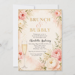Convites Chá de Noiva com Brunch e Champanhe