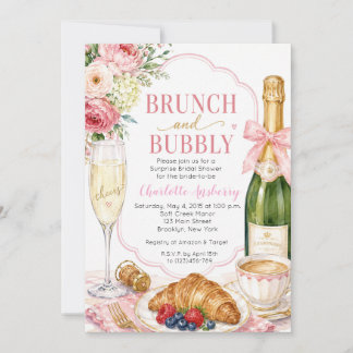 Convites Chá de Noiva com Brunch e Champanhe