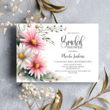 Chá de Noiva com Margaridas Rosa e Branca
