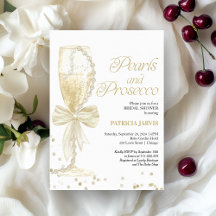 Chá de Noiva com Pérolas Elegantes e Prosecco