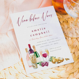 Convites Chá de Noiva com Vinho Antes dos Votos