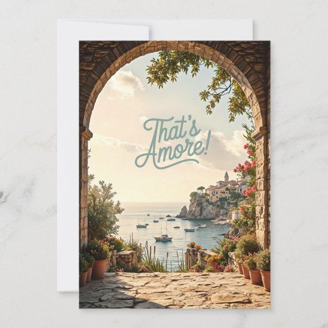 Convites Chá de Noiva Costa Italiana That's Amore (Frente)