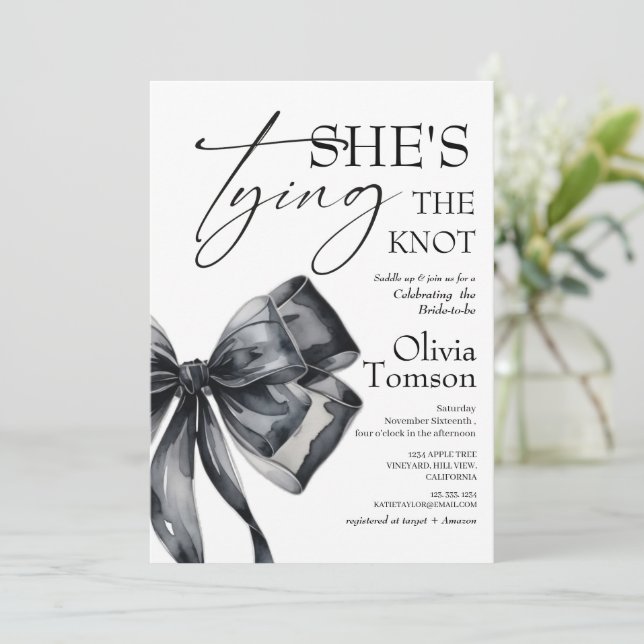 Convites Chá de Noiva da Bow (Em pé/Frente)