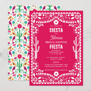 Convites Chá de Noiva da Festa Floral Tradicional Mexicana