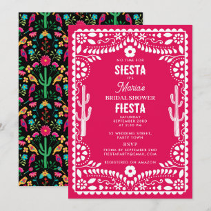 Convites Chá de Noiva de Festa Floral Tradicional Mexicana