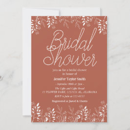 Convites Chá de noiva de flores silvestres florais simples 