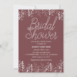 Convites Chá de noiva de flores silvestres florais simples 