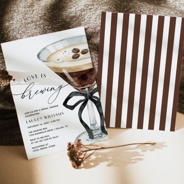 Convites Chá de Noiva de Love Is Brewing Espresso Martini (Criador carregado)