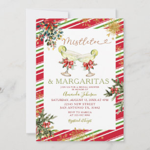 Convites Chá de Noiva de Natal com Visco e Margaritas