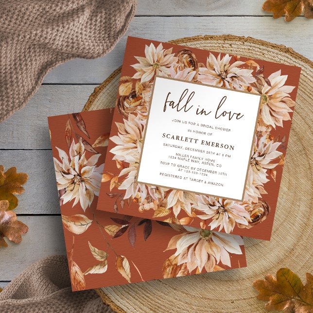 Convites Chá de Noiva de Terracota (Terracotta Bridal Shower Invitation
)