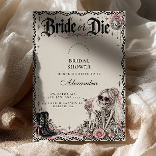 Convites Chá de Noiva Disco Bride or Die