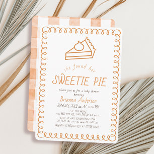Convites Chá de Noiva Doodle Laranja Sweetie Pie