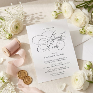 Convites Chá de noiva elegante com a noiva Brunch