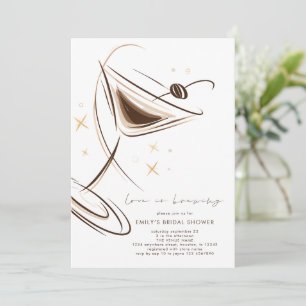 Convites Chá de Noiva Espresso Martini Amor está Cozinhando