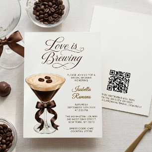 Convites Chá de Noiva Espresso Martini Love Is Brewing