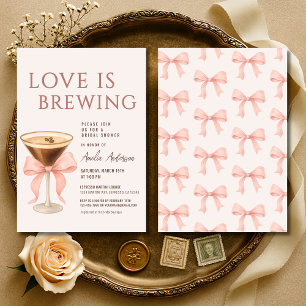 Convites Chá de Noiva Espresso Martini 'O Amor Está Cozinha