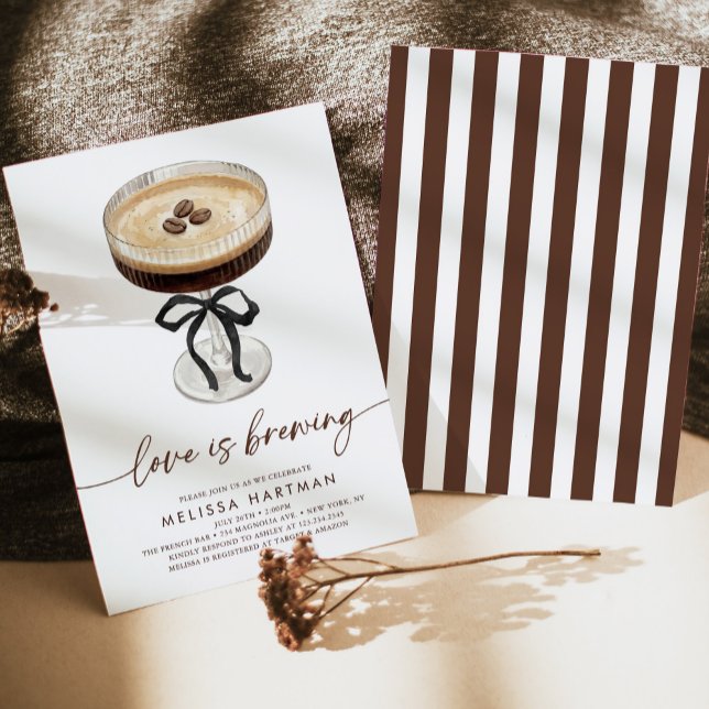 Convites Chá de Noiva Espresso Martini O Amor Está Fermenta (Criador carregado)