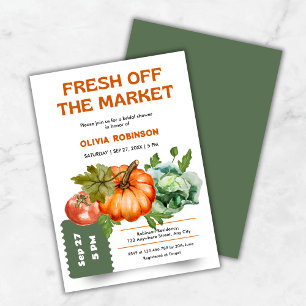 Convites Chá de Noiva Farmers Market Fresco do Mercado 