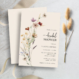 Convites Chá de Noiva Floral Boho Elegante