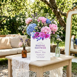 Convites Chá de noiva floral boho rosa