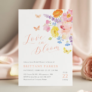 Convites Chá de Noiva Floral Caprichoso