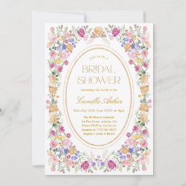 Convites Chá de Noiva Floral de Primavera