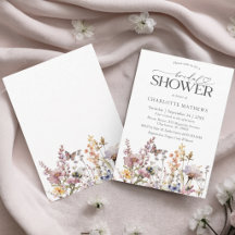 Chá de Noiva Floral Elegante de Aquarela de Flores