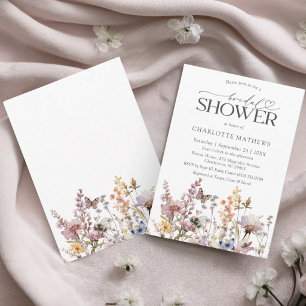 Convites Chá de Noiva Floral Elegante de Aquarela de Flores