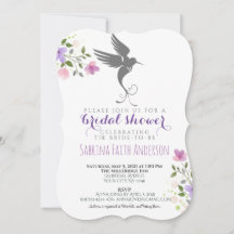 Chá de Noiva Floral Elegante Lilás Beija-Flor