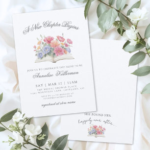 Convites Chá de Noiva Floral em Aquarela