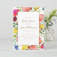 Chá de Noiva Floral em Aquarela de Primavera